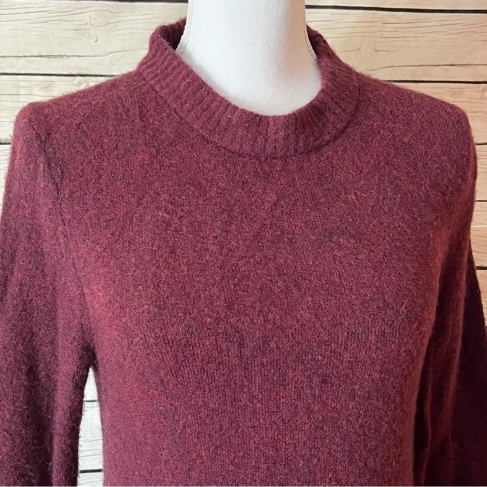 J.Crew Maroon Alpaca Blend Sweater Size Small